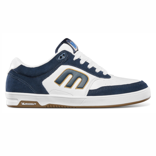 Etnies The Aurelien Michelin White Navy Gold Mens Skateboard Shoes