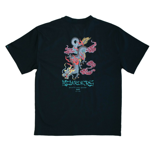 Boarders Japanese Dragon Black Heavyweight T-Shirt [Size: Medium]