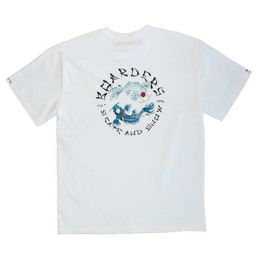 Boarders Japanese Koi Fish White Heavyweight T-Shirt [Size: Medium]