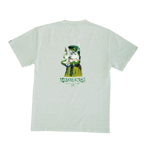 Boarders Japanese Frog Faded Green Heavyweight T-Shirt