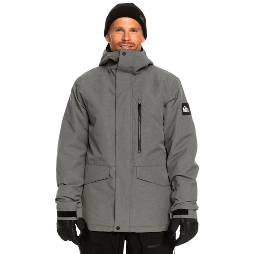 Quiksilver Mission Solid Heather Grey Mens Snow Jacket