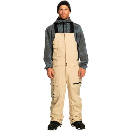 Quiksilver Utility Pale Khaki Mens Technical Snow Bib Pants