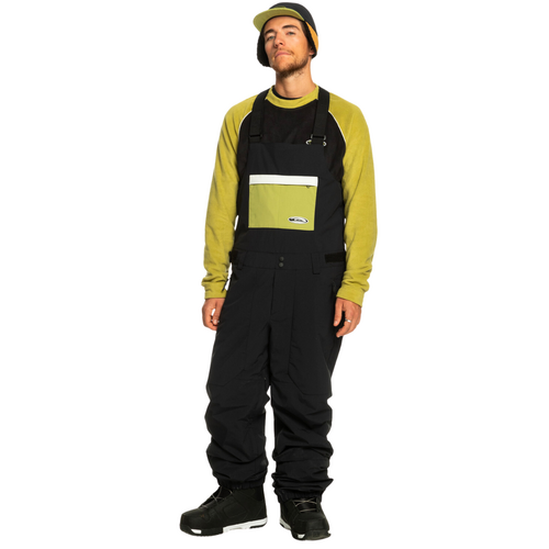 Quiksilver Fly High True Black Mens Technical Snow Bib Pants [Size: Small]