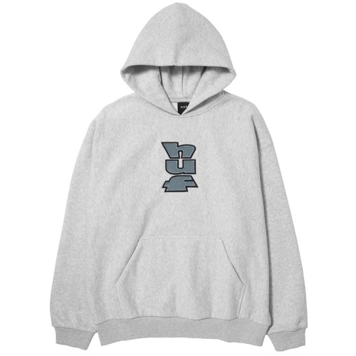 Huf Benton Heather Grey Heavyweight Fleece Mens Hoodie