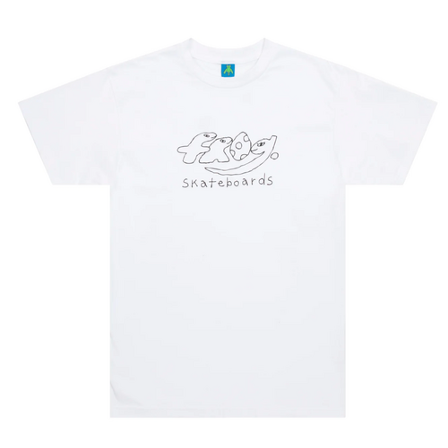 Frog Dino Logo White Mens Short Sleeve Tee [Size: Medium]