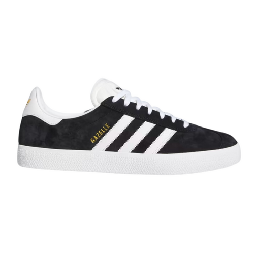 Adidas Gazelle ADV Black White Gold Skateboard Shoes [Size: 7]