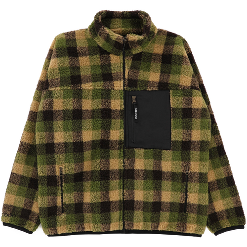 GX1000 Sherpa Green Plaid Mens Fleece Jacket [Size: Medium]