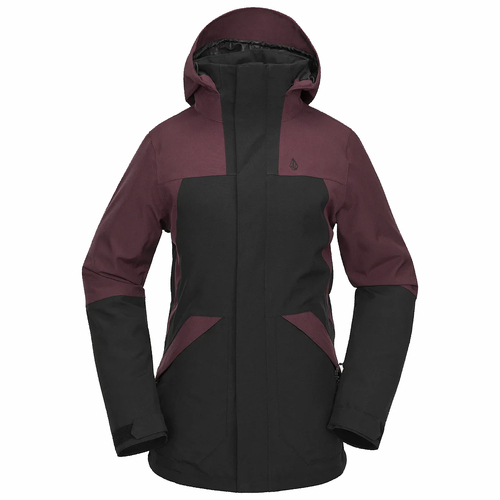 Volcom Shelter 3D Stretch 20k Burgundy Womens 2025 Snowboard Jacket