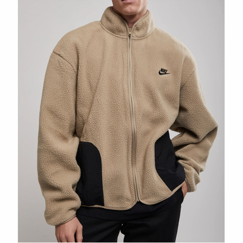 Nike Sherpa Fleece Brown Winter Jacket [Size: Large]