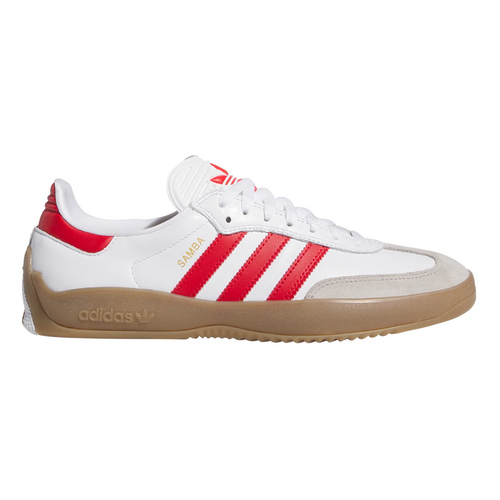 Adidas Puig Samba White Scarlet Gum Unisex Skate Shoes