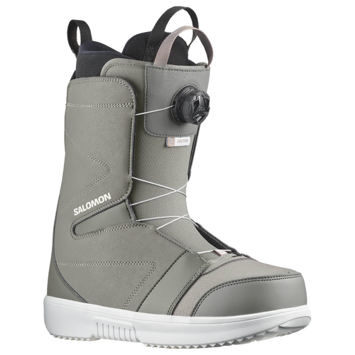 Salomon Faction BOA Steeple Grey Pewter White 2024 Snowboard Boots [Size: 9]