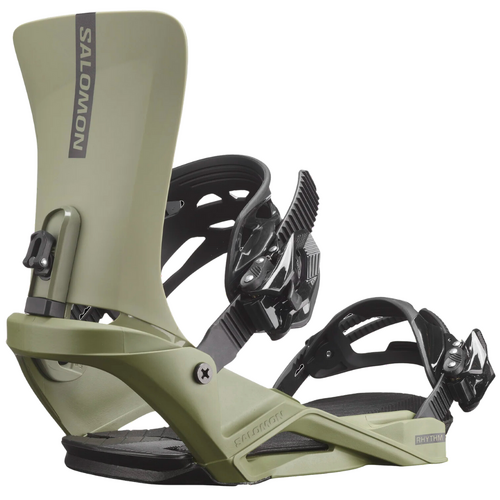 Salomon Rhythm Oil Green Unisex 2024 Snowboard Bindings [Size: Large]