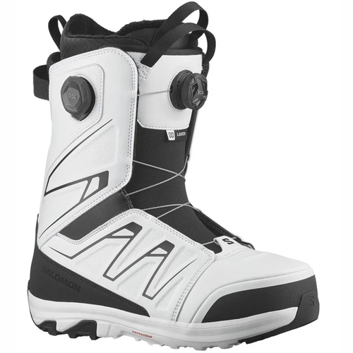 Salomon Launch Boa SJ White Black Mens 2024 Snowboard Boots