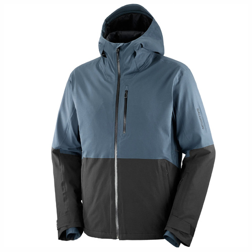 Salomon Highland Midnight Navy Deep Black Mens Snow Jacket