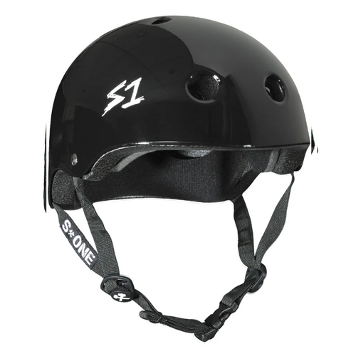 S1 Lifer Certified Gloss Black Skateboard Helmet