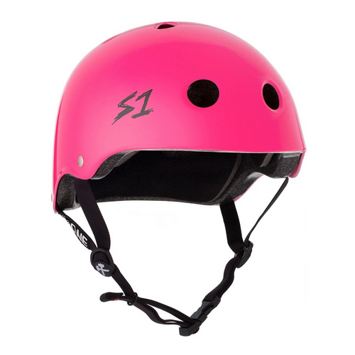 S1 Lifer Certified Gloss Hot Pink Skateboard Helmet