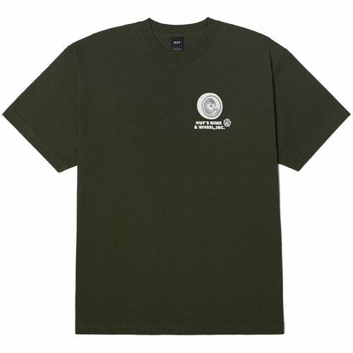 Huf Rim and Wheel Hunter Green Mens T-Shirt