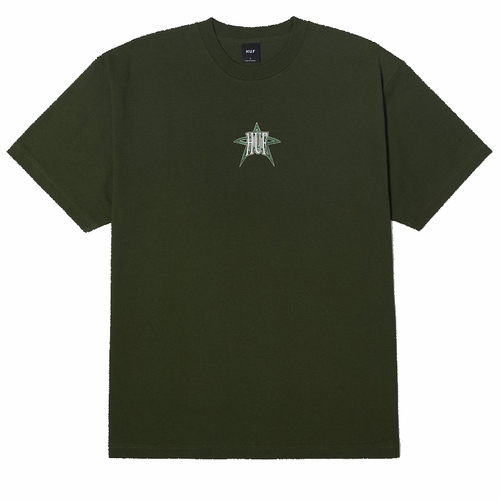 Huf Galactic Hunter Green Mens T-Shirt