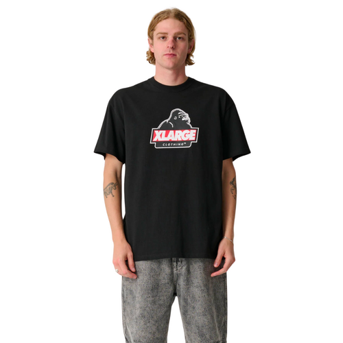 XLarge Slanted Black Short Sleeve Tee